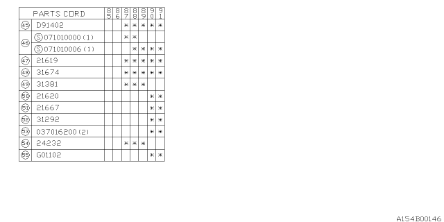 1991 Subaru XT Automatic Transmission Case Diagram 3