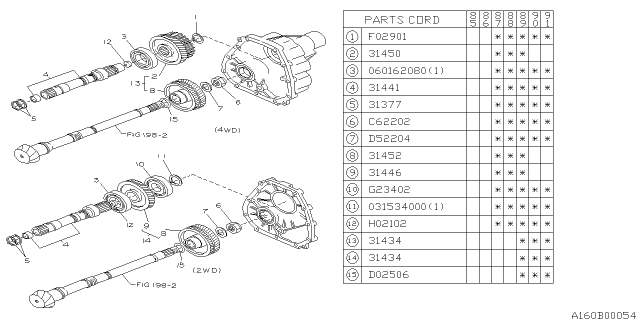 1988 Subaru XT PT280397 Washer Diagram for 803025060