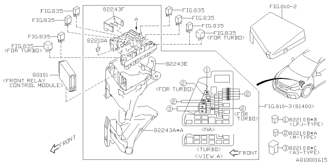 2020 Subaru Legacy Protector Mb Mid Diagram for 81931AN15A