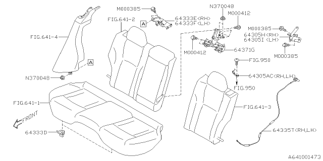 2020 Subaru Outback Rear Seat Diagram 4