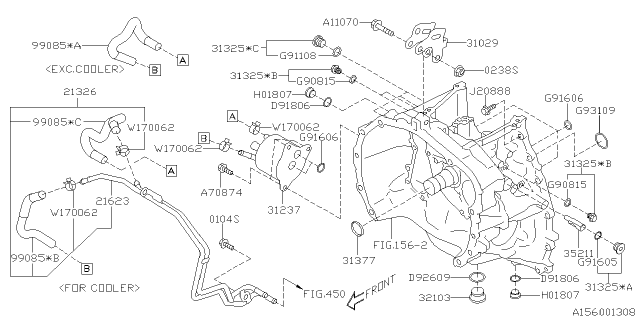 2020 Subaru Legacy Hose COMPL-ATF Diagram for 99085AA050