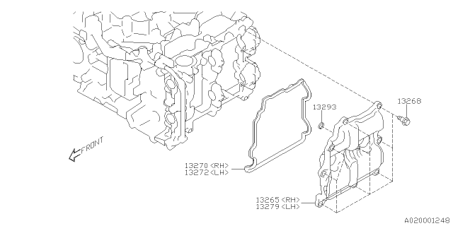 2020 Subaru Legacy Cover-Valve Roc LH Diagram for 13279AA45A