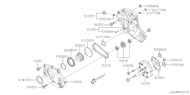 2021 Subaru Legacy Automatic Transmission Oil Pump Diagram 1