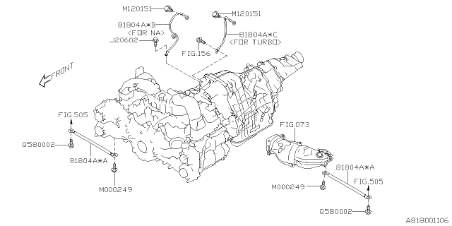 2021 Subaru Outback Cord Radio Earth Diagram for 81831AG000