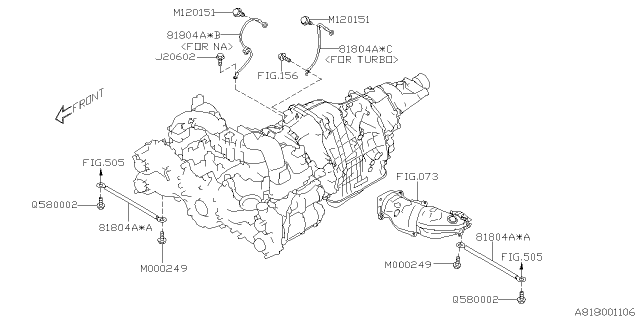 2021 Subaru Outback Cord Earth T/M Diagram for 81804AN010