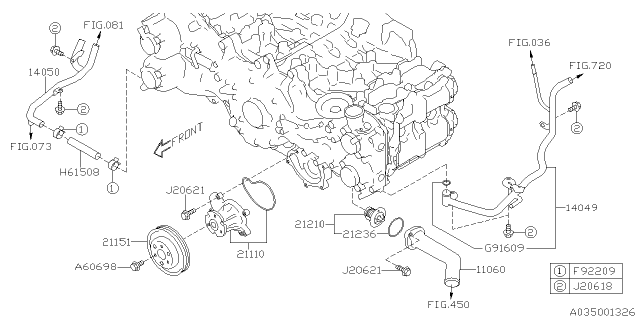 2021 Subaru Legacy Water Pump Diagram 1