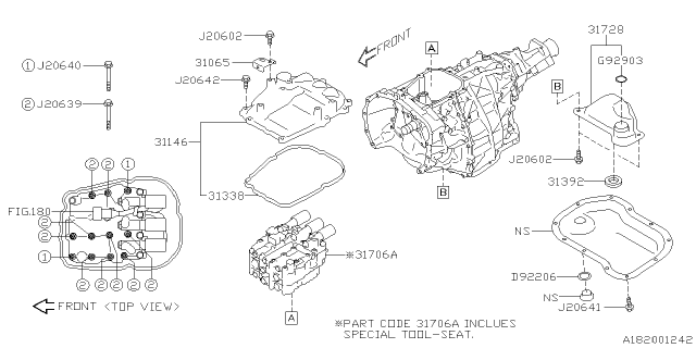 2021 Subaru Legacy Body Ay-Cont VLV Kit Diagram for 31825AA090
