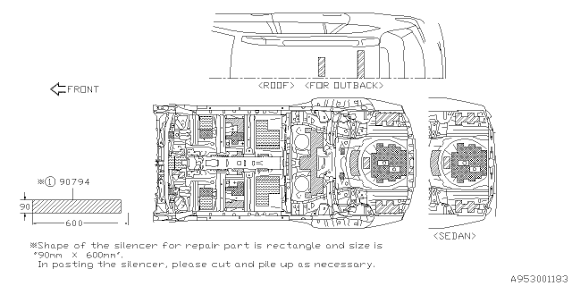 2020 Subaru Legacy Silencer Diagram 2