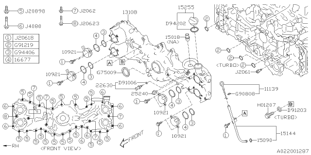 2021 Subaru Outback Gauge Ay-Oil LVL Eg Diagram for 11139AA17A