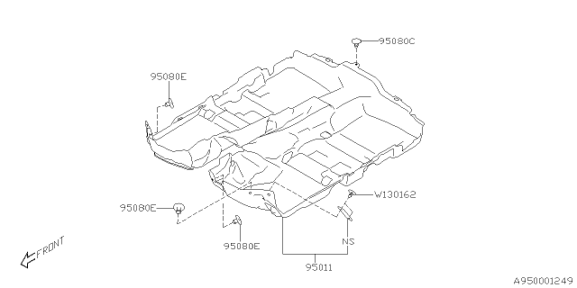 2021 Subaru Outback Mat Diagram 1