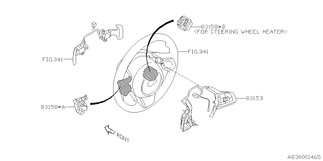 2021 Subaru Legacy Sw Ay Satellite Diagram for 83154AN00A