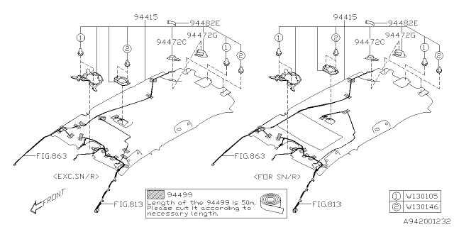 2020 Subaru Outback Roof Trim Diagram 2