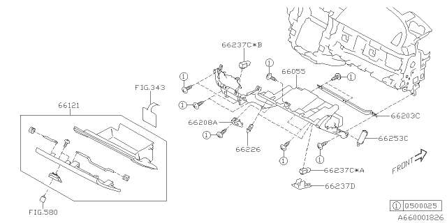 2020 Subaru Outback DAMPER Pocket Diagram for 66253VA000