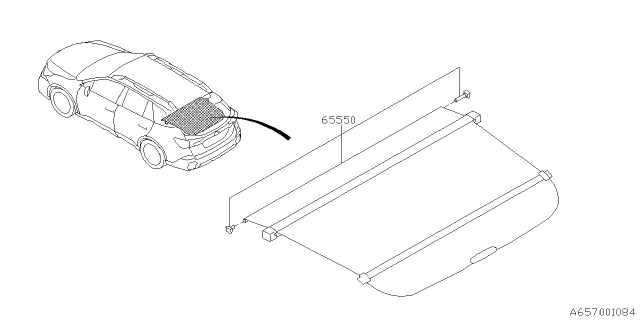 2020 Subaru Outback Tonneau Cover Diagram