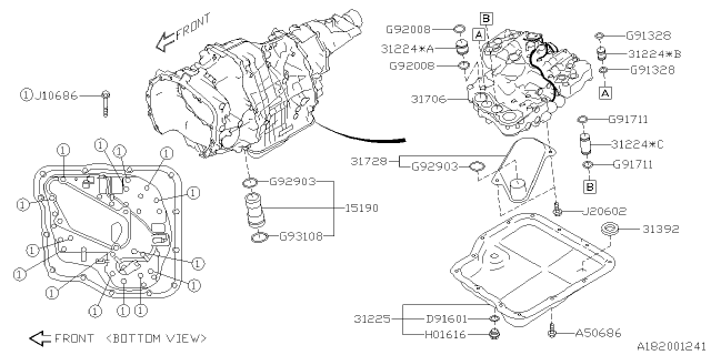 2020 Subaru Outback STRAINER Assembly-OILTM Diagram for 31728AA220