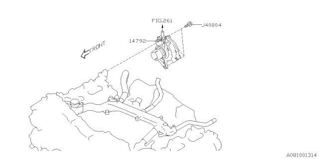 2020 Subaru Outback Pump-Vacuum Diagram for 14792AA10A
