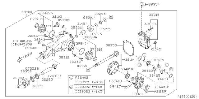 2020 Subaru Outback Differential - Individual Diagram 1