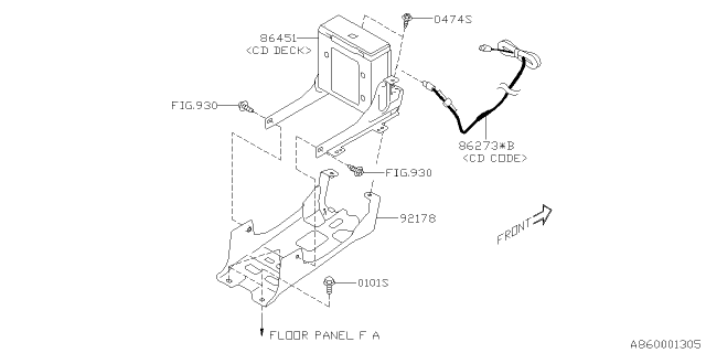 2021 Subaru Legacy Audio Parts - Radio Diagram 2