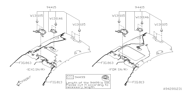 2020 Subaru Legacy Roof Trim Diagram 3
