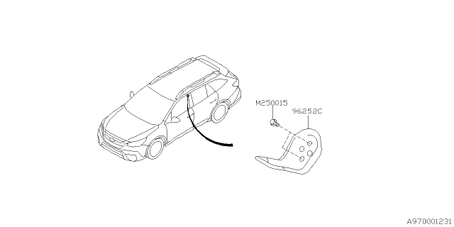 2020 Subaru Outback Plate ANCH LWR CPRH Diagram for 96252AN00A