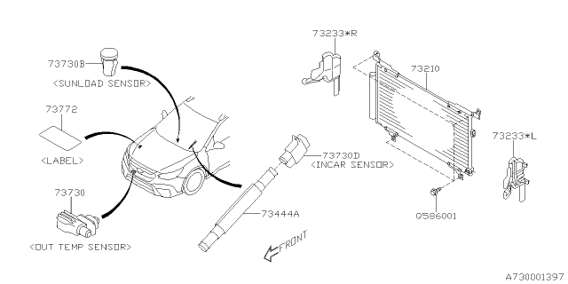 2020 Subaru Legacy Air Conditioner System Diagram 1