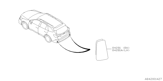 2020 Subaru Outback Lamp - Rear Diagram 5