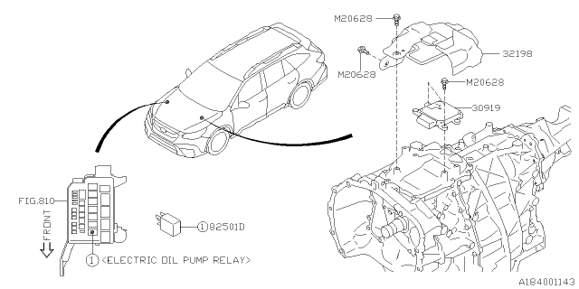 2020 Subaru Outback Unit At Control Diagram for 30919AG76B