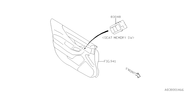 2021 Subaru Legacy Switch - Instrument Panel Diagram 3