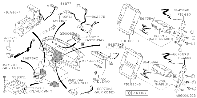 2020 Subaru Outback Aux Unit Ay Cap Diagram for 86257SJ000