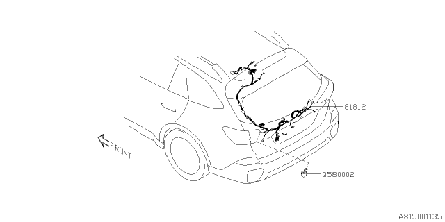 2020 Subaru Outback Cord Rear Gate Usa Diagram for 81817AN04A