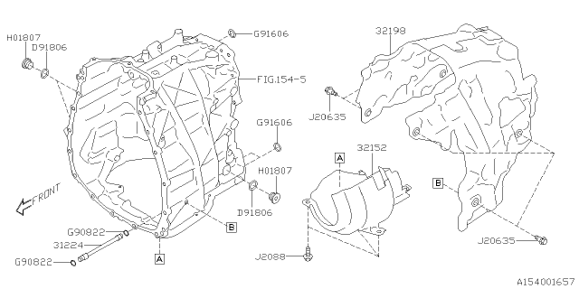 2021 Subaru Outback Automatic Transmission Case Diagram 3