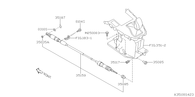 2020 Subaru Outback Selector System Diagram 1