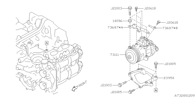 2020 Subaru Legacy Compressor Diagram 2