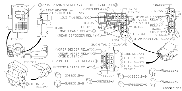 2020 Subaru Legacy Electrical Parts - Body Diagram 3