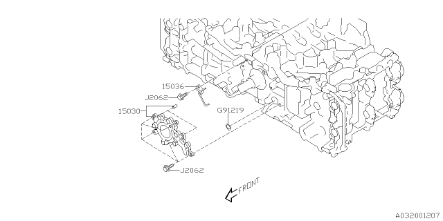2020 Subaru Outback Oil Pump & Filter Diagram 2