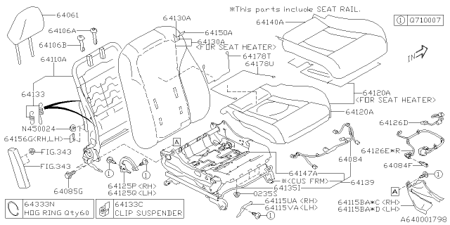 2021 Subaru Legacy Front Seat Diagram 4