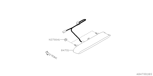 2020 Subaru Legacy Lamp - High Mount Stop Lamp Diagram 1