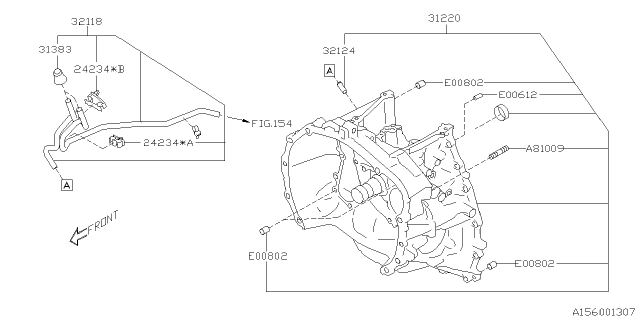 2021 Subaru Legacy Torque Converter & Converter Case Diagram 2