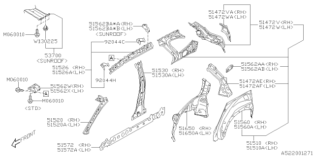 2020 Subaru Legacy Bolt FLG M8X16 Diagram for 901060010
