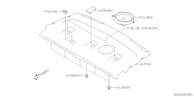 2021 Subaru Legacy Shelf R Sub Diagram for 65512AN00AVH