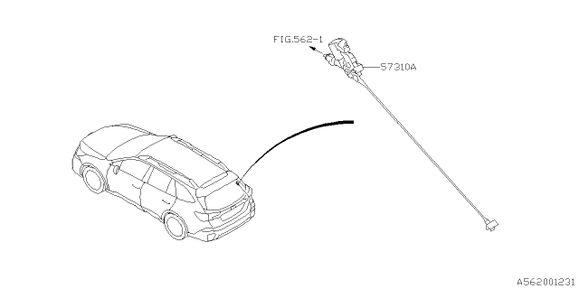 2020 Subaru Outback Trunk & Fuel Parts Diagram 1