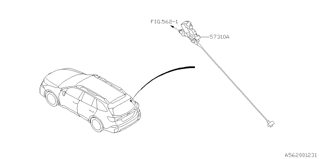 2021 Subaru Outback Lock Assembly Fuel Diagram for 57310AN01A