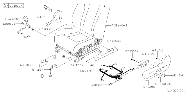 2020 Subaru Outback Cover BRKT LH Diagram for 64115SJ310