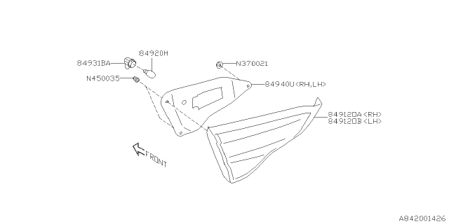 2020 Subaru Outback Lamp - Rear Diagram 3