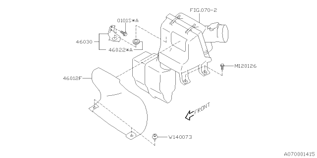 2021 Subaru Outback Air Cleaner & Element Diagram 3