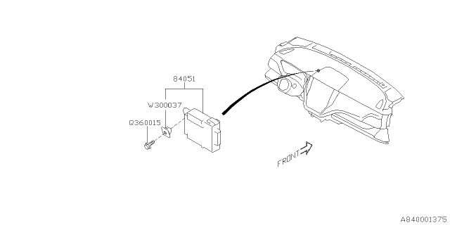 2020 Subaru Legacy ECU Assembly Head Lp Diagram for 84051AN000