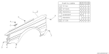 Diagram for 1988 Subaru GL Series Fender - 57130GA690