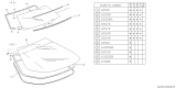 Diagram for 1994 Subaru Loyale Windshield - 65023GA242