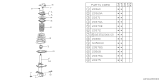 Diagram for 1991 Subaru Legacy Shock And Strut Mount - 20370AA001