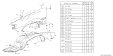 Diagram for Subaru Fender - 57110AA070